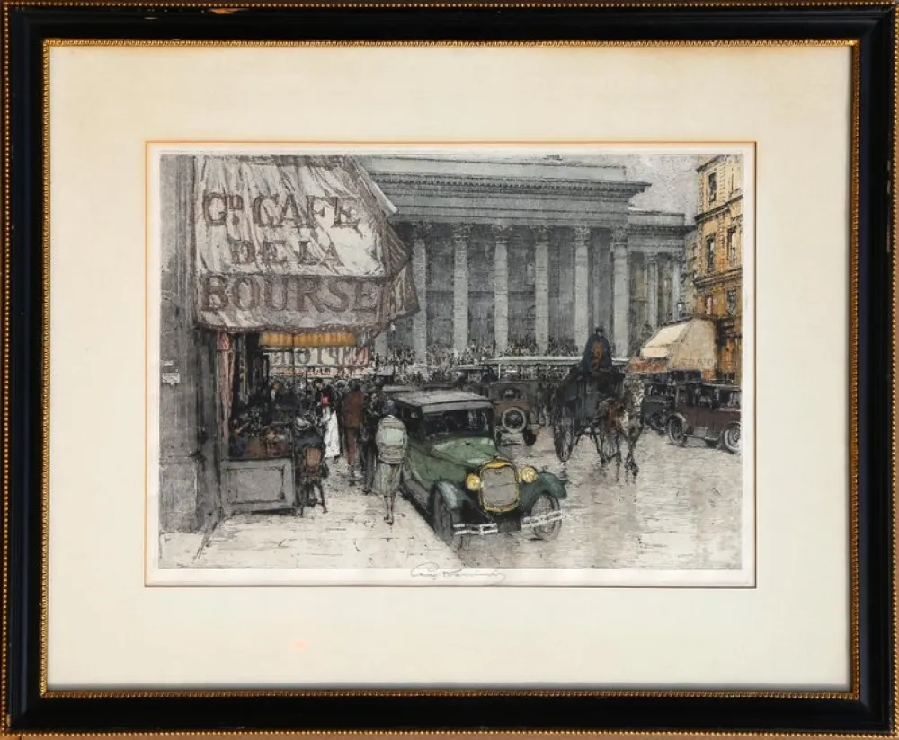 版画 Kasimir - Cafe Bourse, Paris