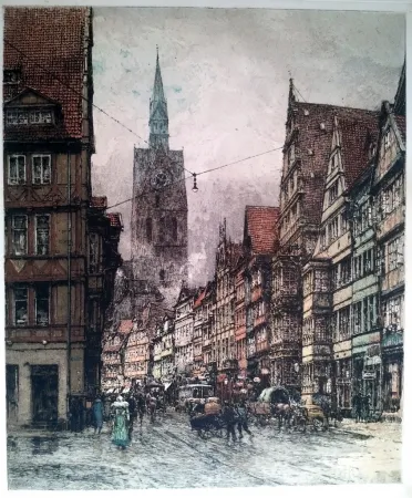 版画 Kasimir - HANNOVER, DIE SCHMIEDESTRASSE