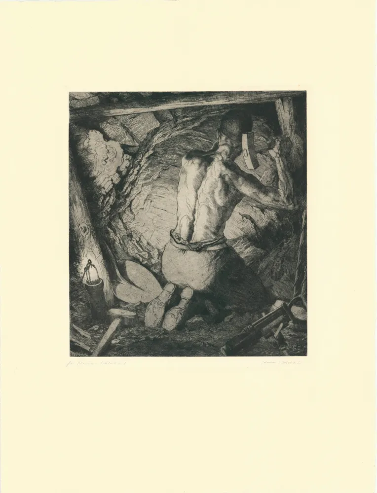 版画 Kätelhön - Bergmann / Miner