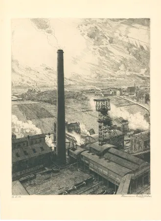 版画 Kätelhön - Blick ins Land