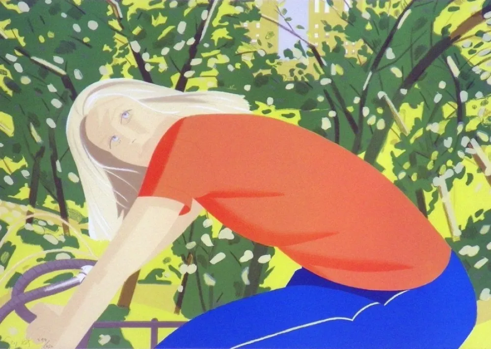 石版画 Katz -  Bicycle Rider