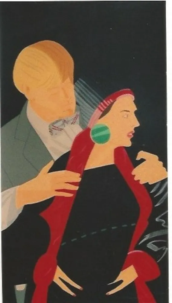 丝网印刷 Katz - Pas de Deux V - Red Grooms and Liz Ross