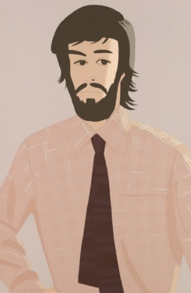 丝网印刷 Katz - Plaid Shirt I