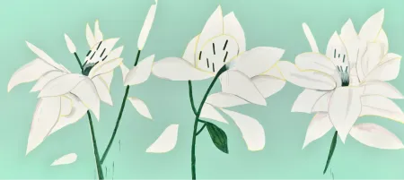 丝网印刷 Katz - White Lilies 6