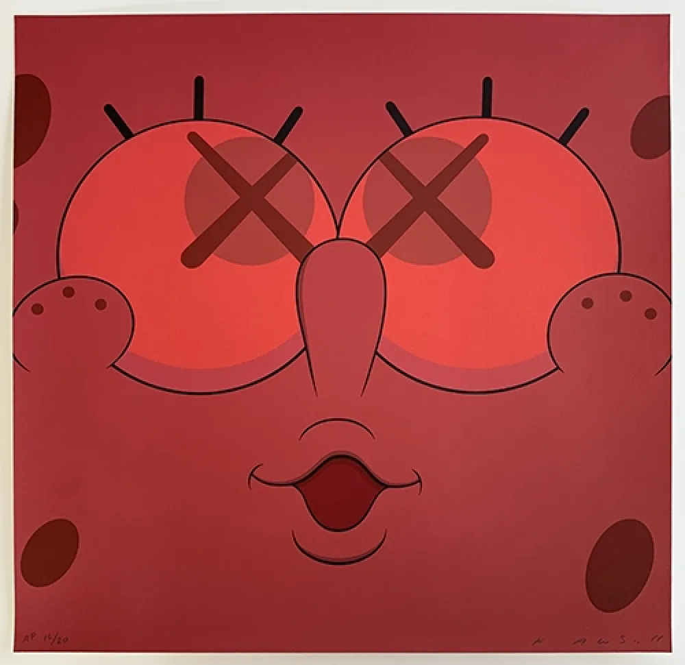 丝网印刷 Kaws - Kawsbob Red