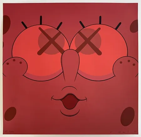 丝网印刷 Kaws - Kawsbob Red