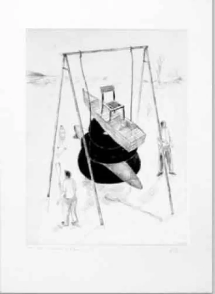 蚀刻版画 Kcho - Ideas En Conflicto