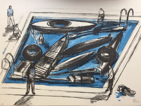 石版画 Kcho - Regresa vida mia que te espero 1