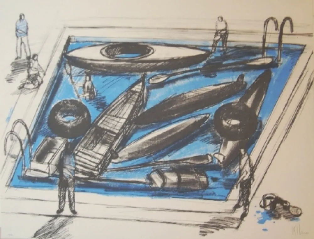 石版画 Kcho -  Regresa vida mia que te espero 1