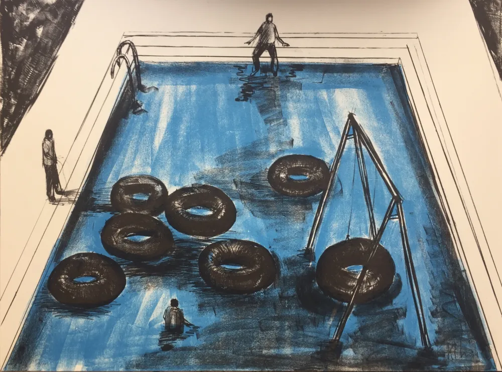 石版画 Kcho - Regresa vida mia que te espero 3 