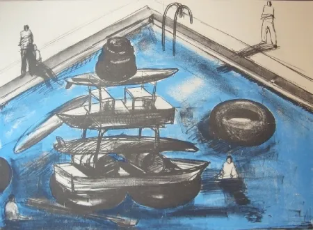 石版画 Kcho -  Regresa vida mia que te espero 4