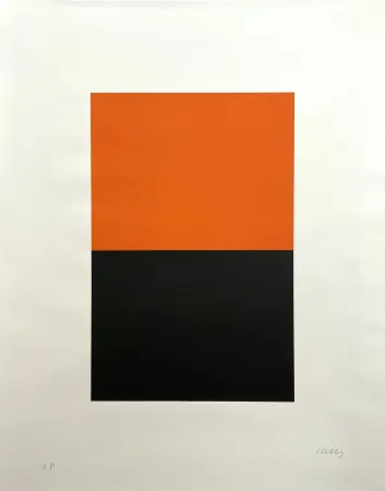 石版画 Kelly - Untitled (Orange/Black)