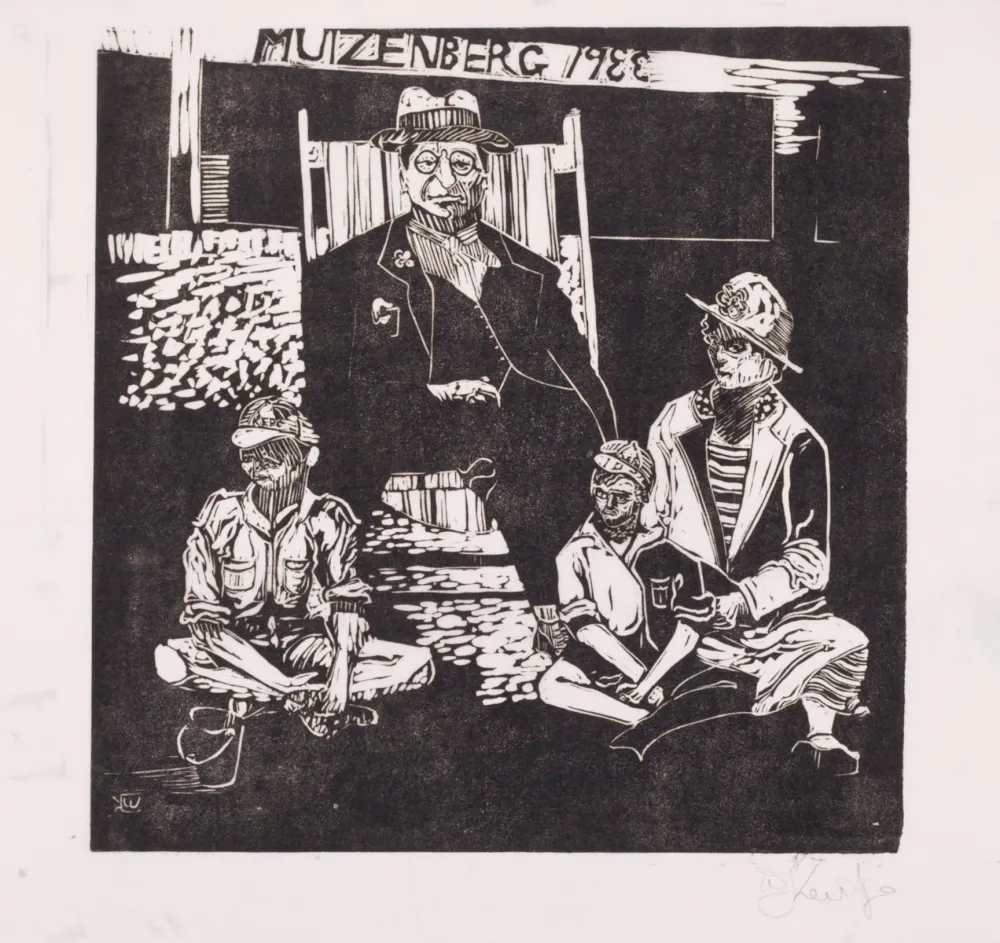 油毡版画 Kentridge - Muizenberg 1933