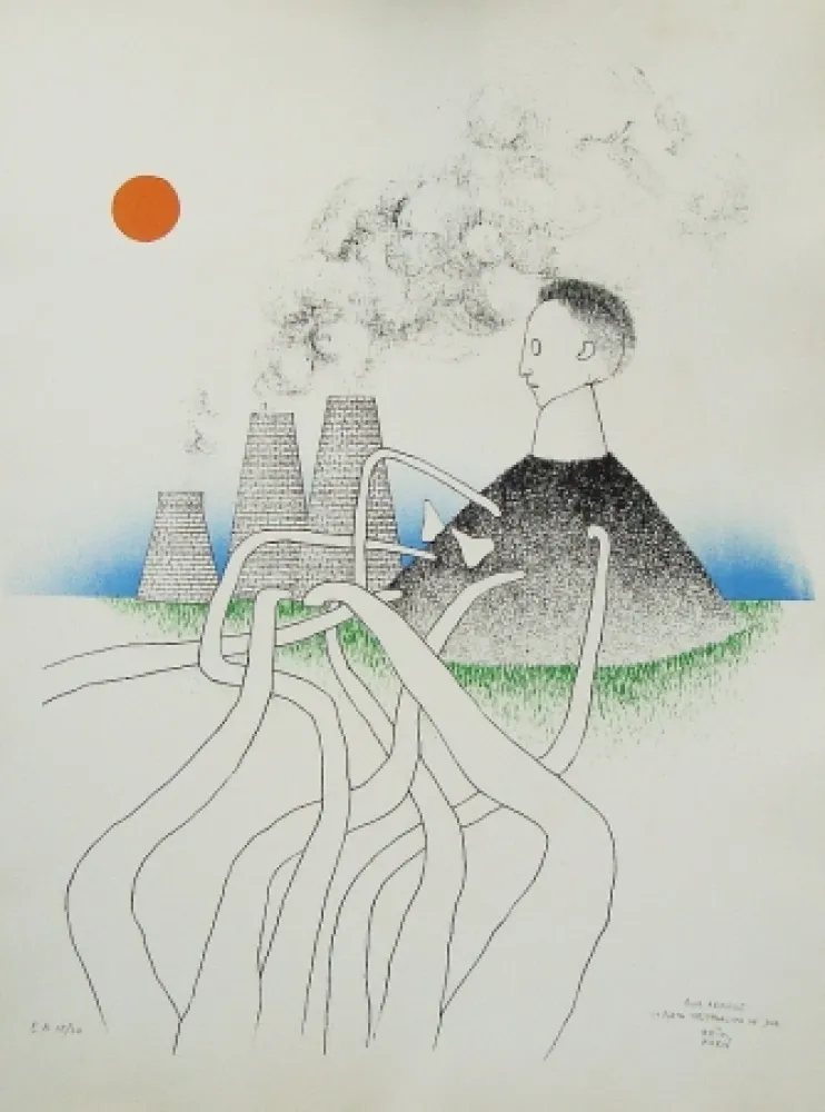 石版画 Kern - La porta westphalica de jour