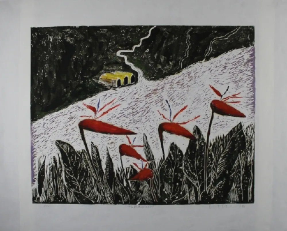 蚀刻飞尘法 Kettel - Flusslandschaft / River Landscape