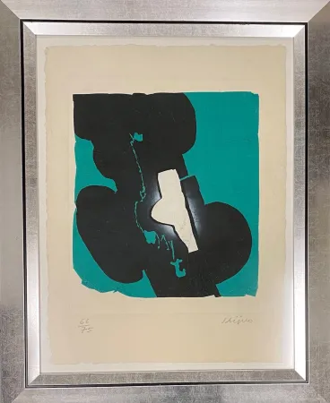 版画 Kijno - Composition verte, ca