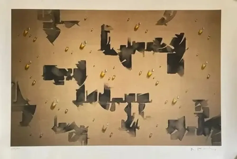 石版画 Kim - Gouttes  circa 2008