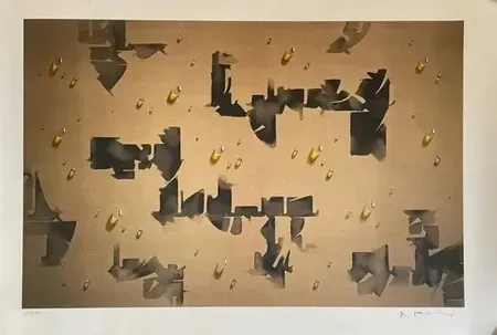 石版画 Kim - Gouttes  circa 2008
