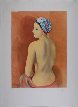 飞尘腐蚀法 Kisling - Nu au Turban 