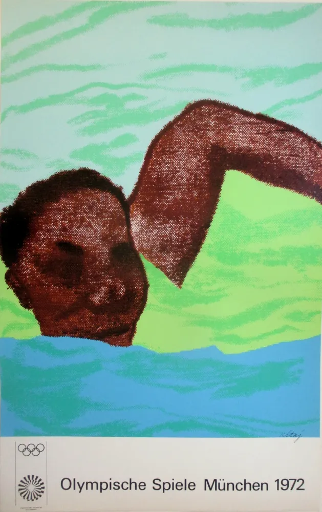 丝网印刷 Kitaj - OL 1972 - original colour silskscreen