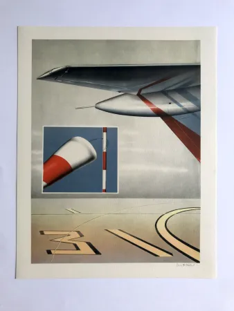 石版画 Klasen - Ensembles aéroportuaires (L'Air III)