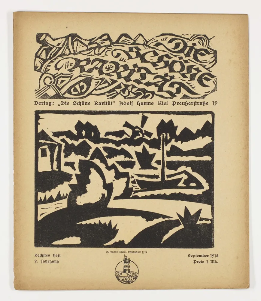 木刻 Klein - Landschaft (Die schöne Rarität)