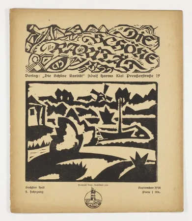 木刻 Klein - Landschaft (Die schöne Rarität)