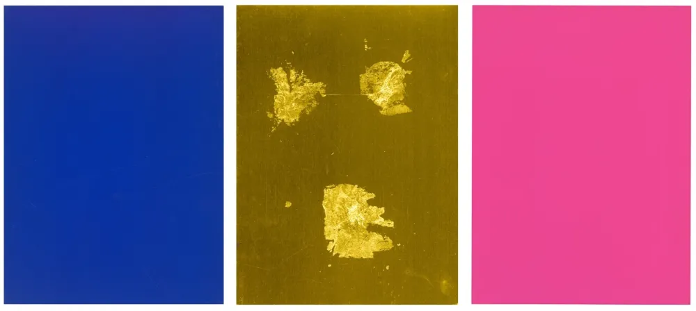 丝网印刷 Klein - Monochrome und Feuer (Krefeld Triptych)