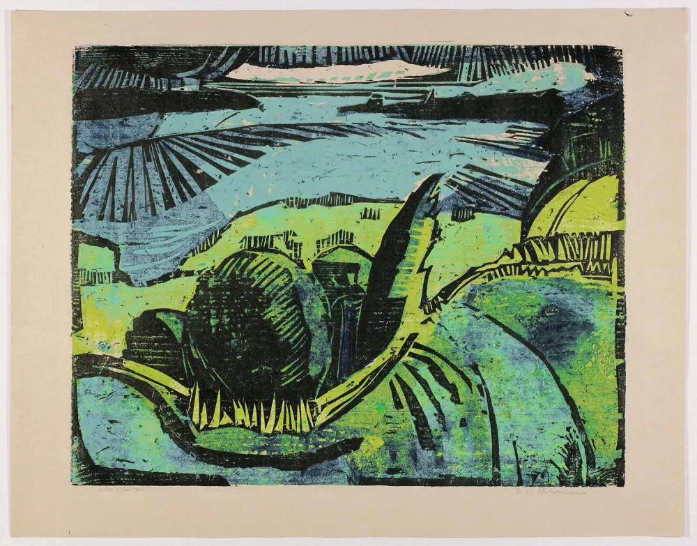 木刻 Kliemann - Große Havellandschaft (Large Havel Landscape)