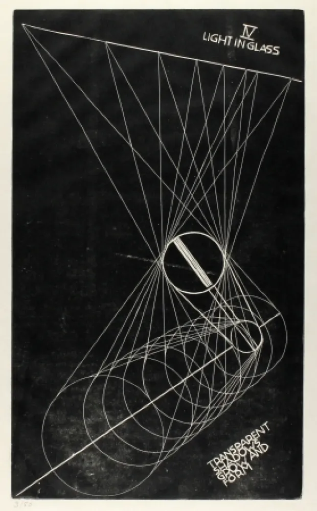 油毡版画 Klien,  - Light in Glass IV