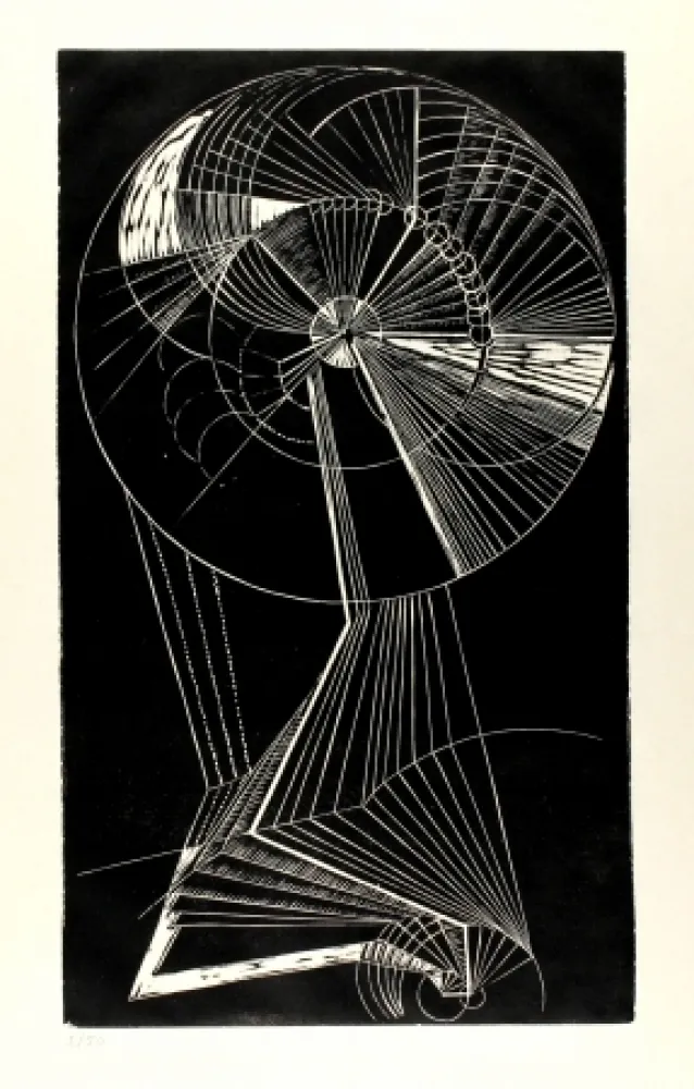 油毡版画 Klien,  - Mensch in Bewegung (Moving Person)