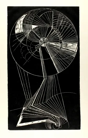 油毡版画 Klien,  - Mensch in Bewegung (Moving Person)