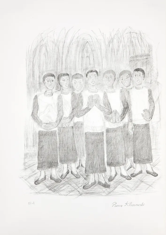 石版画 Klossowski - Chorale de garçon (le choeur)