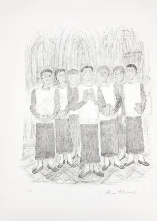 石版画 Klossowski - Chorale de garçon (le choeur)