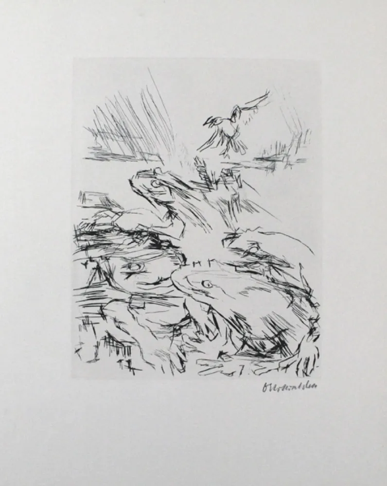 干刻版画 Kokoschka - Die Frösche / The Frogs