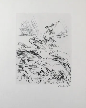 干刻版画 Kokoschka - Die Frösche / The Frogs
