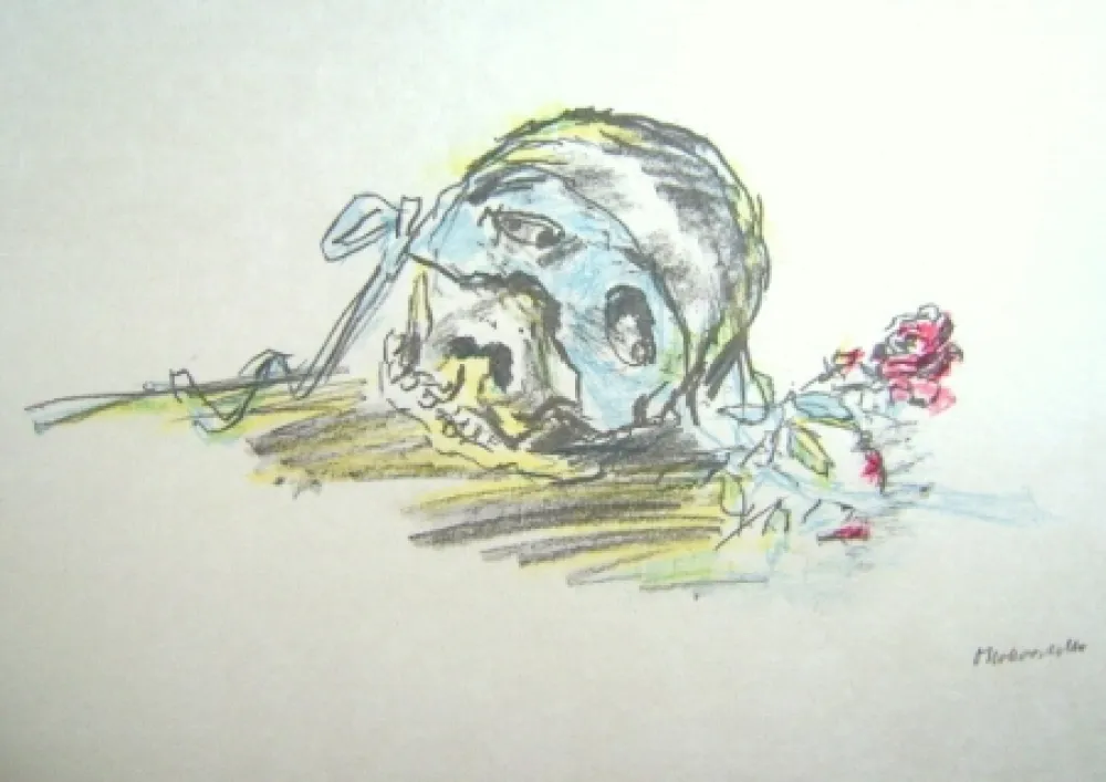 石版画 Kokoschka - Le Bal Masqué