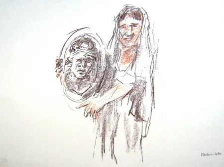 石版画 Kokoschka - Le Bal Masqué