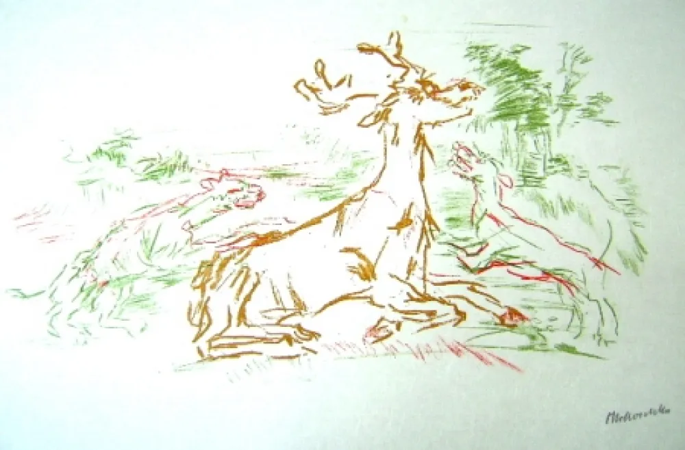 石版画 Kokoschka - Le Bal Masqué