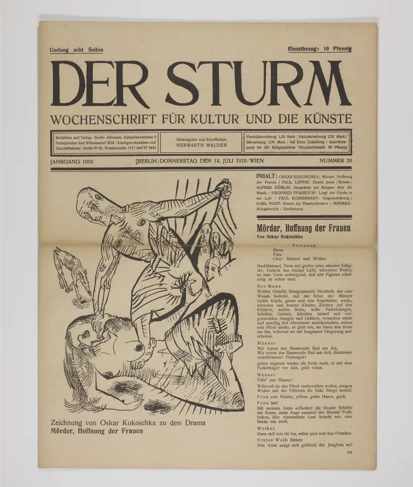 石版画 Kokoschka - Mörder, Hoffnung der Frauen 