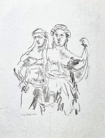 石版画 Kokoschka - Oskar Kokoschka (1886–1980) – Lithograph on paper – 1963