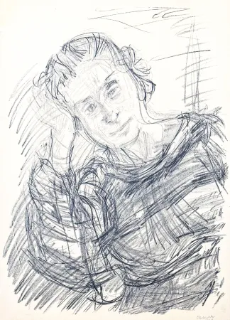 石版画 Kokoschka - Oskar Kokoschka (1886–1980) - Madeleine - Lithograph on paper - 1920