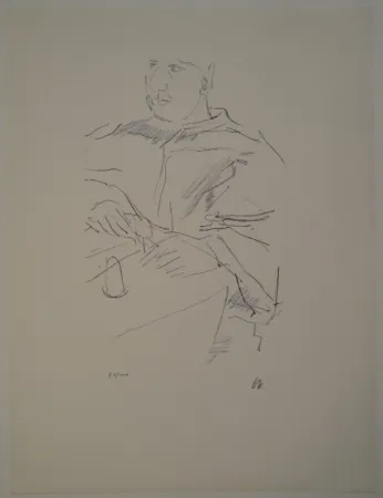 石版画 Kokoschka - Papst Leo X