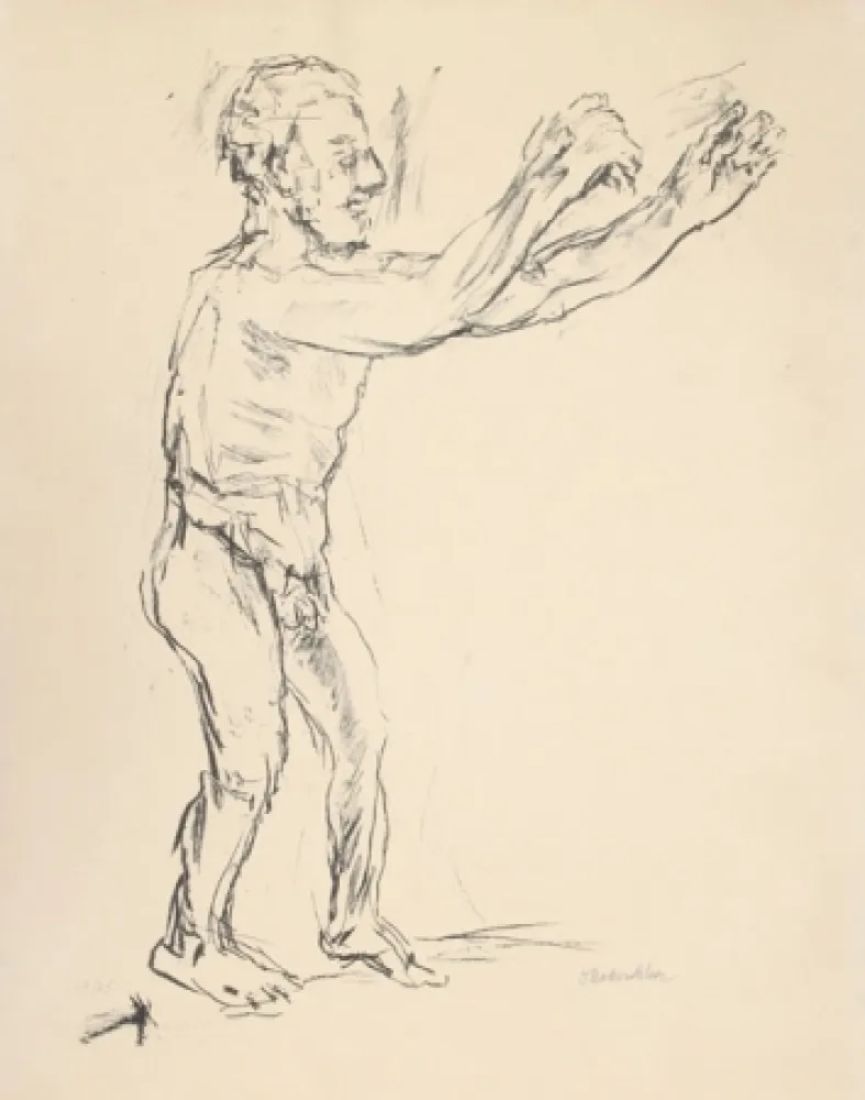 石版画 Kokoschka - Reaching Man