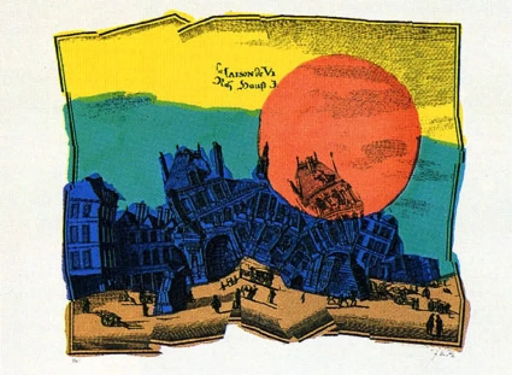 石版画 Kolar - Château qui rêve