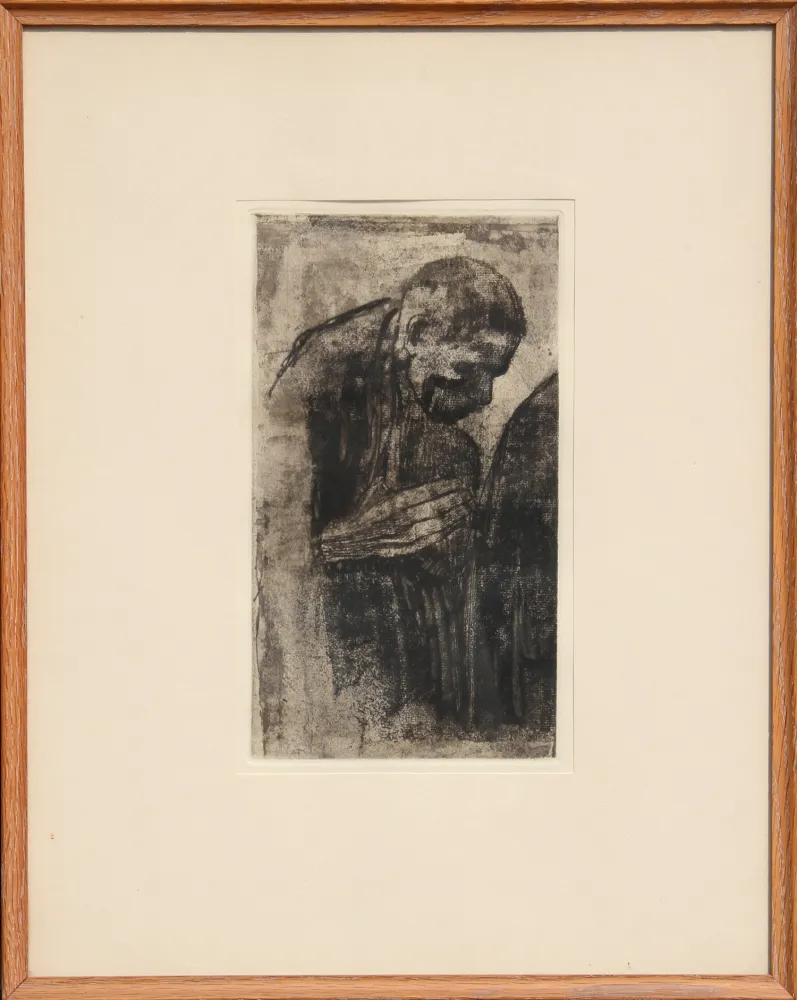 版画 Kollwitz - Portrait of a Man