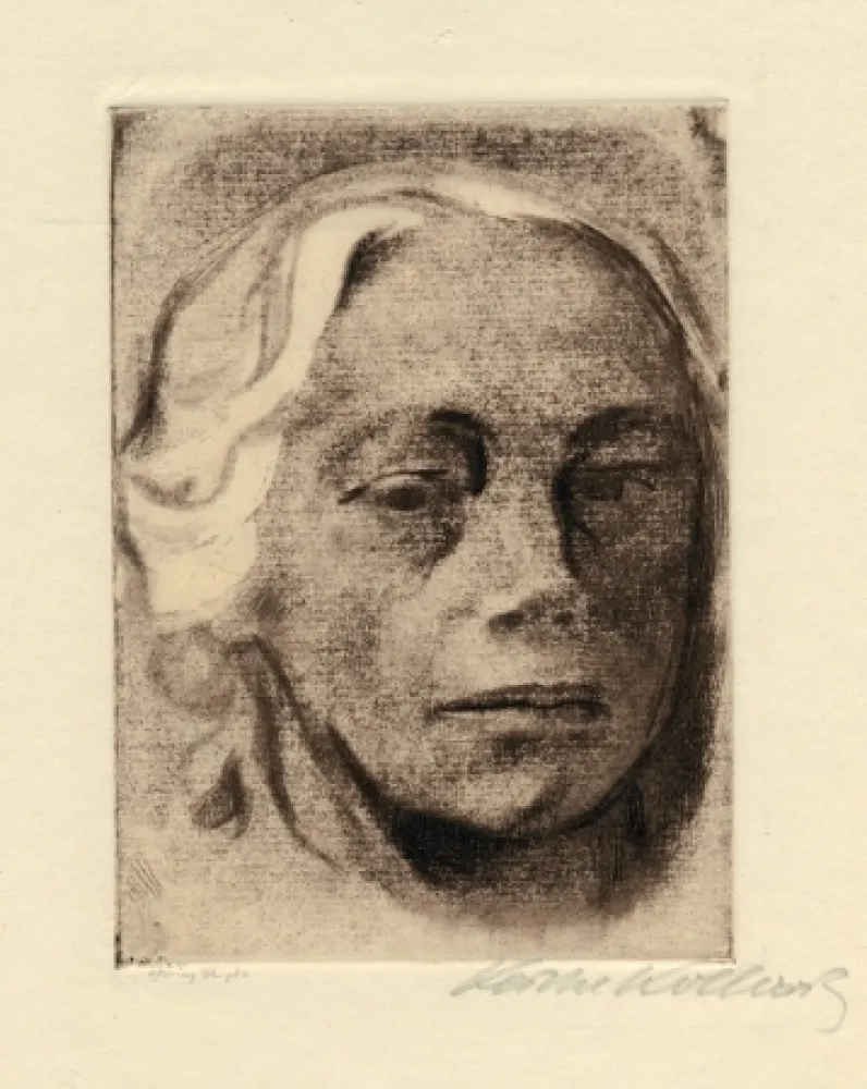 蚀刻版画 Kollwitz - Selbstbildnis