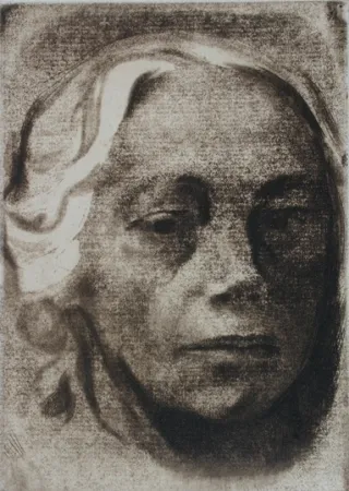 版画 Kollwitz - Self Portrait