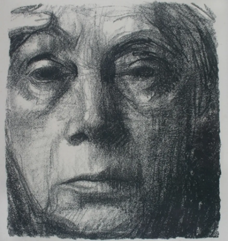 石版画 Kollwitz - Self Portrait
