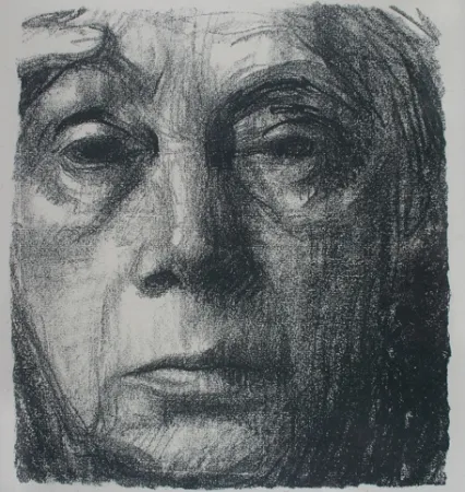 石版画 Kollwitz - Self Portrait